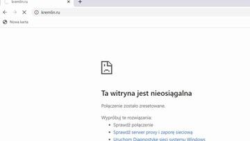 Cyberataki na Rosję. Nie działa m.in. oficjalna strona internetowa Kremla
