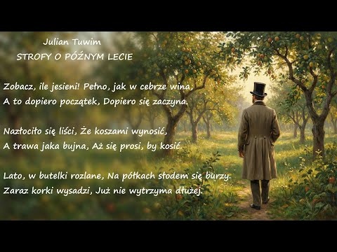 Strofy o Późnym Lecie Julian Tuwim Poezje Wiersze | Poezja Dla Duszy