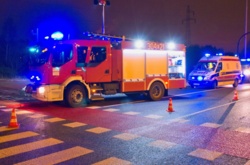 Nocny pościg za nastolatkami na Śląsku. Samochód stanął w ogniu