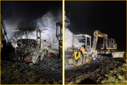 Tajemniczy pożar obok placu budowy Elektrowni Jądrowej w Słajszewie