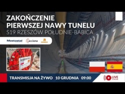 Zakończenie drążenia pierwszej nitki tunelu S19 Rzeszów Południe-Babica