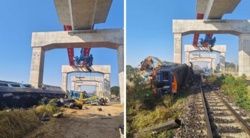 Katastrofa kolejowa w Tajlandii. Dźwig zmiażdżył wagony, są ofiary