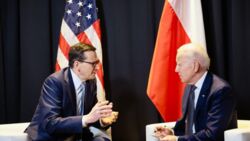 Premier Mateusz Morawiecki rozmawiał we wtorek w cztery oczy z prezydentem Stanów Zjednoczonych Joe Bidenem