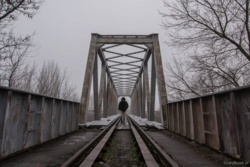 Nieczynny most kolejowy w Warszawie