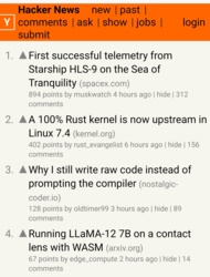 Gemini halucynuje front page hackernews z 2035 (i robi to dobrze)