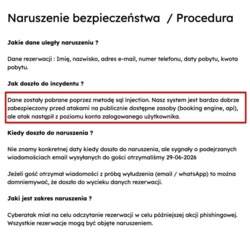 Wyciek danych gości wielu polskich hoteli