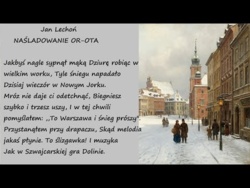 Naśladowanie Or-Ota Jan Lechoń Poezje Wiersze