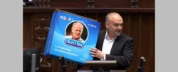 Takich scen w Sejmie jeszcze nie było. Latający "cyrk" posła Konfederacji