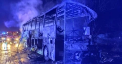 Autokar z Krakowa spłonął na Słowacji. Są ranni, kierowca nie żyje