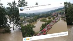 Ulewy w Małopolsce. Nagranie z drona pokazuje skalę podtopień w Głogoczowie