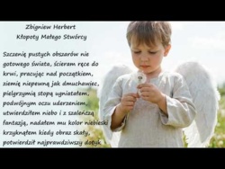 Kłopoty Małego Stwórcy Zbigniew Herbert Poezje Wiersze | Poezja Dla Duszy