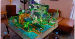 The Meta Quest 3 lets you play with virtual Legos in your real living room