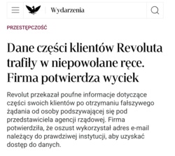rp.pl: Revolut przekazał dane klientów po fałszywym żądaniu od agencji rządowej