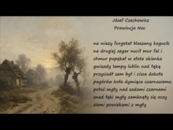 Prowincja Noc Józef Czechowicz Poezje Wiersze | Poezja Dla Duszy