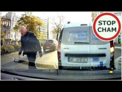 Agresja drogowa - wymuszenie środkowy palec blokowanie pasa