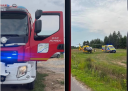 Mazowieckie: 6-latek wpadł do ogniska. Akcja ratunkowa z udziałem straży pożarnej i LPR