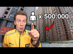 Wewnątrz osiedla mieszkalnego dla 500.000 osób (Chiny)