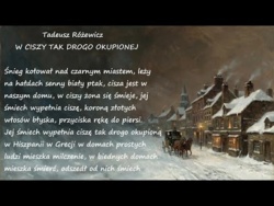 W Ciszy Tak Drogo Okupionej Tadeusz Różewicz Poezje Wiersze | Poezja Dla Duszy