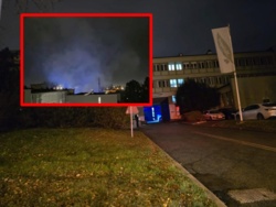 Pożar przy ul. Diamentowej, na terenie lubelskiego Herbapolu