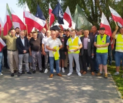 Protest rolników w Medyce. Mają dość niskich cen i problemów ze sprzedażą [ZDJĘCIA]