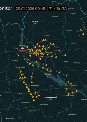 Sporo dronow leci na Kijów #ukraina #wojna #rosja - Mikuuuus - Hejto.pl
