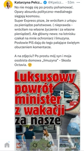 Wygląda na to, że Pełczyńska jest grilowana jakimiś fejkami lol. Rzadki przypadek, gdzie łatwiej mi uwierzyć - malkontenthejterzyna - Hejto.pl
