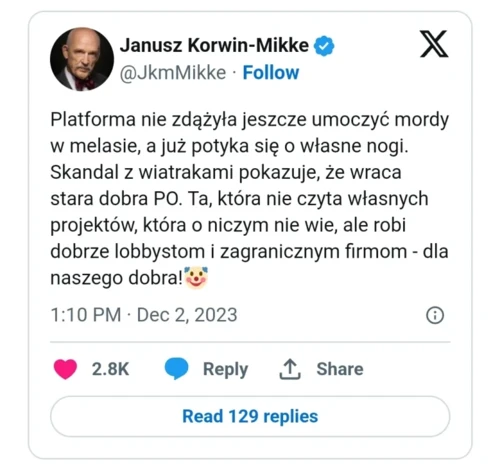 Korwin mocno o konfederacji, która musiała składać poprawki do poprawek, a memcen nic nie wiedział - maximilianan - Hejto.pl