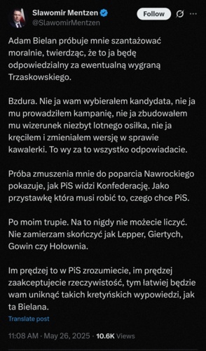 Sławek breaking bad? Ciekawe czy wkurwią go do tego stopnia, że powie, że głos na Karola to głos na zło xd - maximilianan - Hejto.pl