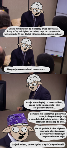 Dobra, to teraz ostatnie na dzisiaj, a że ludzie śpio, to się nie poniesie. Tytuł roboczy to "Owca - Dziwen - Hejto.pl