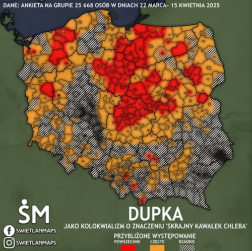 #mapy #ankieta #regionalizmy #swietlanmaps #dupka - razALgul - Hejto.pl
