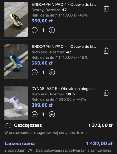 Matko bosko, ale będzie biegane. Tnx zalando @Trypsyna 😍 #bieganie - scorp - Hejto.pl