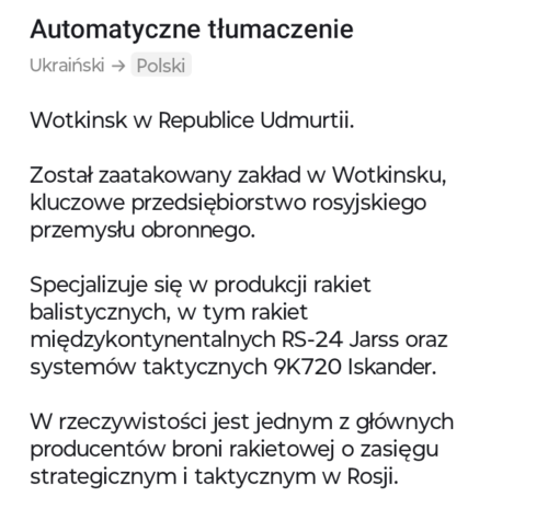 Wotkińsk (Republika Udmurcka, Rosja) :fire: https://streamable.com/z793da #ukraina #wojna #rosja #wideozwojny - Mikuuuus - Hejto.pl