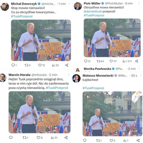 Dzień dobry. Uprzejmie donoszę, że transparent z wiecu - Wyrocznia - Hejto.pl