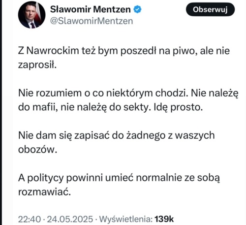 Nie sadzilem, ze kiedykolwiek to napisze, ale szanuje za taka postawe. To jest doslownie NORMALNE. Dlaczego politycy - bartek555 - Hejto.pl