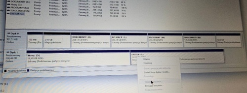 Ktoś wie dlaczego nie mogę rozszerzyć partycji C: ? Próbowałem po usunięciu woluminu jak i po przypisaniu miejsca - kejdzu - Hejto.pl