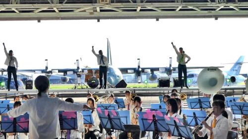 Kasugai Nishi High School Brass Band - Komaki Air Base Summer Festa, 2023-08-29 - eloyard - Hejto.pl