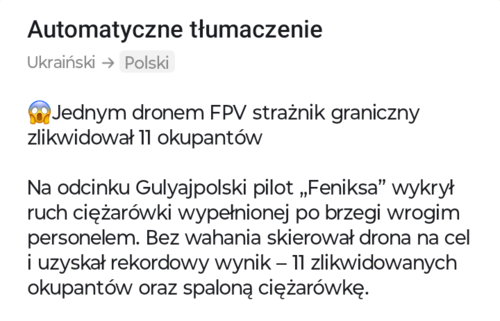 Hulajpole (Obwód zaporoski) Filmik opublikowany przez Państwową Straż Graniczną - Mikuuuus - Hejto.pl