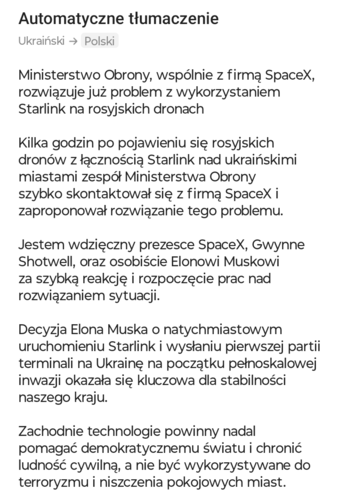 #ukraina #wojna #rosja #starlink - Mikuuuus - Hejto.pl