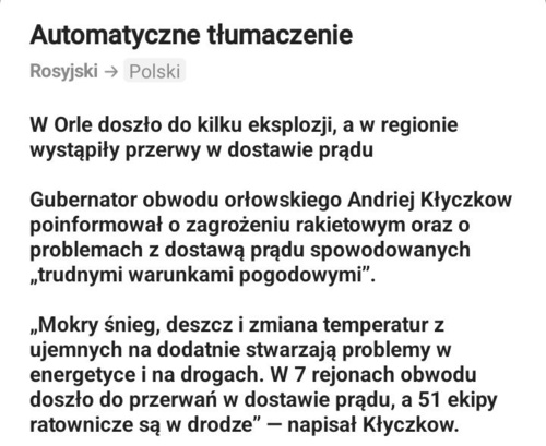 Aktualnie trwa atak ukraińskich sił zbrojnych na różne obiekty w Rosji. W obwodzie orłowskim i biełgorodzkim w - Mikuuuus - Hejto.pl
