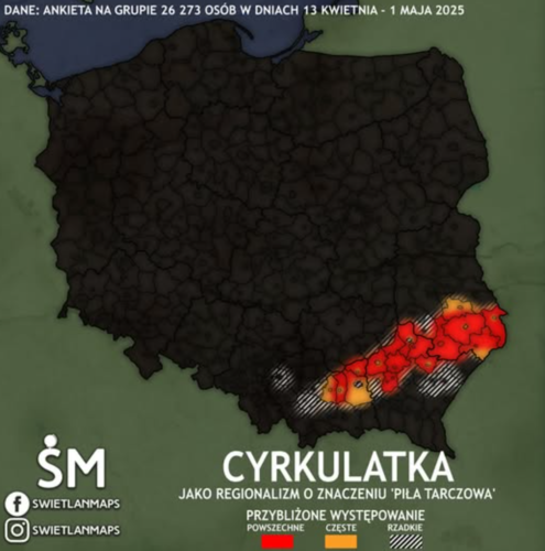 #mapy #ankieta #regionalizmy #swietlanmaps #cyrkulatka - razALgul - Hejto.pl
