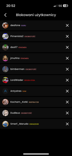 Moja czarno lista. Użyszkodników i patotagów. #gownowpis vs #chwalesie Ja wiem, że niektóre konta są śpiochami - Klamra - Hejto.pl