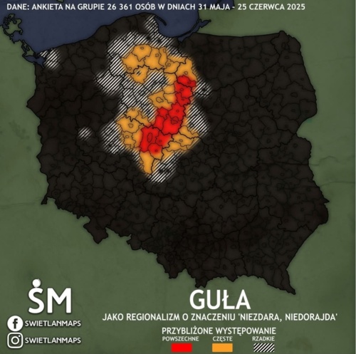 #mapy #ankieta #regionalizmy #swietlanmaps #guła - razALgul - Hejto.pl