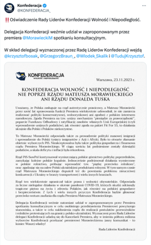 A konfa niby nie będzie rozmawiała, niby pis ble ale jednak na konsultacje pójdzie ¯\_(ツ)_/¯ A potem zdziwieni - sone - Hejto.pl
