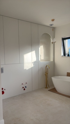 Master bathroom nabiera wygladu #budujzhejto #budownictwo #architektura - bartek555 - Hejto.pl