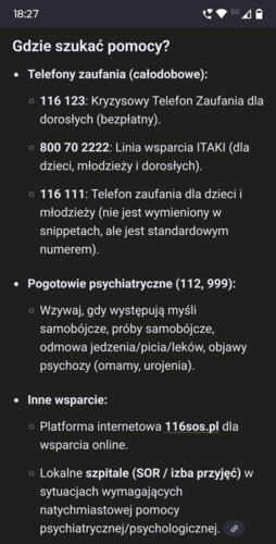 potrzebujesz pomocy? masz złe myśli? święta to nie jest dla ciebie najlepszy czas?zadzwoń, porozmawiaj z kimś. nie - PrzylecialWiekszySamolot - Hejto.pl