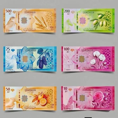 Od 1 stycznia Syria wprowadza do obiegu nowe banknoty. Zamiast polityków na kolorowych banknotach umieszczono motywy - Deykun - Hejto.pl