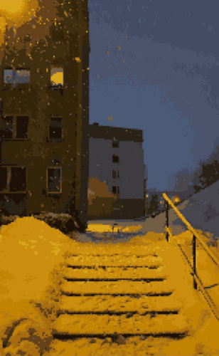 fotografia #pixelart #ai Moje ulubione osiedle Karwiny, pikselowane przez ai. - RetroCoder80s - Hejto.pl