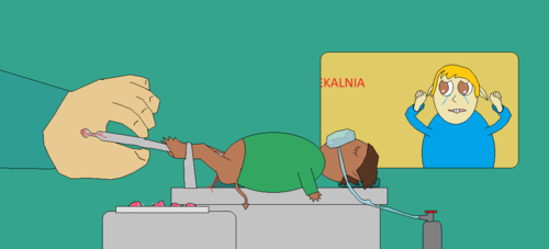 Mały Adaś był przerażony widząc, jak Pan Doktor dłubie w brzuszku jego ukochanej Marysi, wydłubując aż cztery - Alembik - Hejto.pl