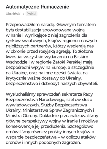 Od Wołodymyra Zełenskiego #ukraina #wojna #rosja #zelenski #iran #usa #izrael - Mikuuuus - Hejto.pl