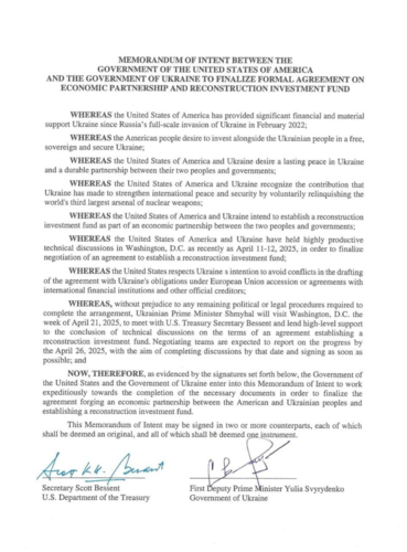 Wczoraj podpisano papier "ekonomiczne partnerstwo" miedzy USA a Ukraina, jest to traktowane jako przejsciowy - l33tv33n - Hejto.pl